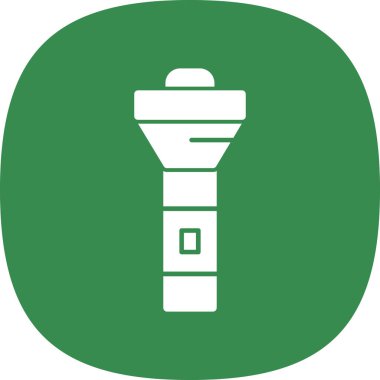 Flashlight düz simgesi, vektör illüstrasyon tasarımı