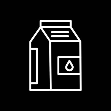 süt paketi simgesinin vektör illüstrasyonu 