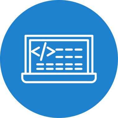 Kod işareti. Kodlama simgesi. vektör illüstrasyonu