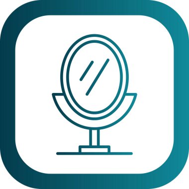 ayna simgesi, ağ basit illüstrasyon