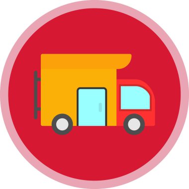 Camper van simge vektör çizim