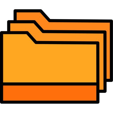 klasör web simgesi, vektör çizim