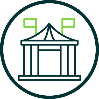 Sirk çizgisi vektör simgesi