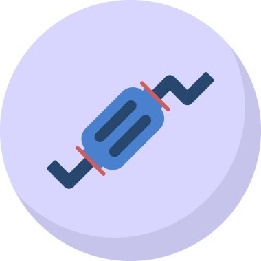 Egzoz borusu sistemi vektör simgesini özetliyor. Sembol, logo