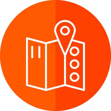 harita pin konumu simgesi düz biçimli