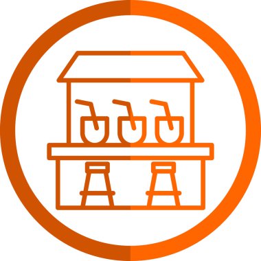 Modern bina ikonundan yoksun vektör illüstrasyonu