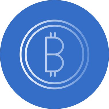 bitcoin. Web simgesi basit illüstrasyon