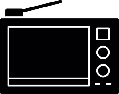 televizyon web simgesi vektör illüstrasyonu