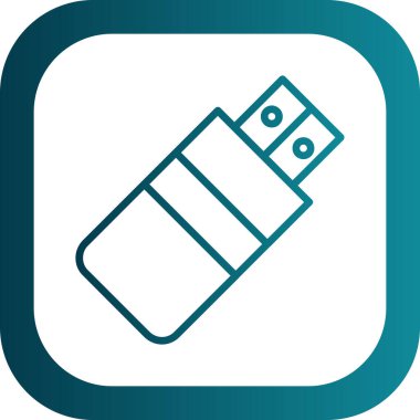 Usb satır simgesi. Tasarım için web şarkısı.