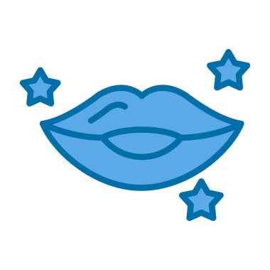 Dudaklar. Web simgesi basit illüstrasyon 