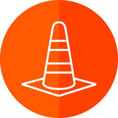 Basit düz üçgen koni düz vektör simgesi 