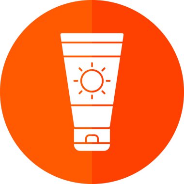 Güneş kremi simge vektör çizim