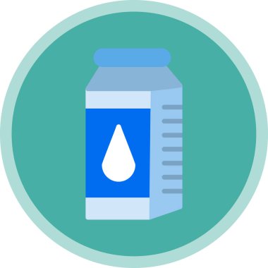 Süt kutusu simgesinin vektör illüstrasyonu 