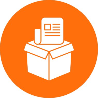 kutu simgesi, vektör illüstrasyonu basit tasarım