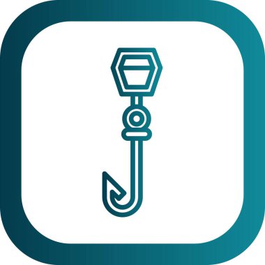 Düz Kanca simgesinin vektör illüstrasyonu