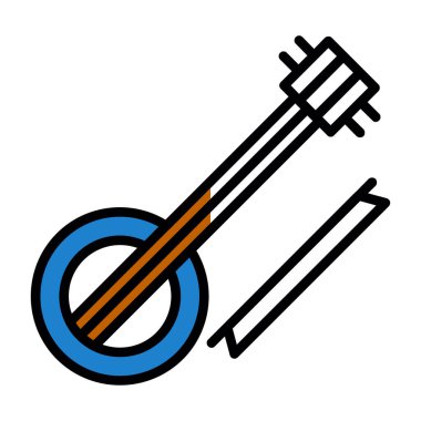 Bir mavi ve beyaz renk simgesinin vektör illüstrasyonu