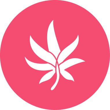 esrar yaprağı simgesi, vektör illüstrasyonu