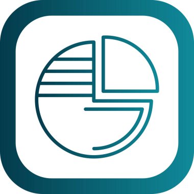 Pasta grafiği simgesinin vektör çizimi 