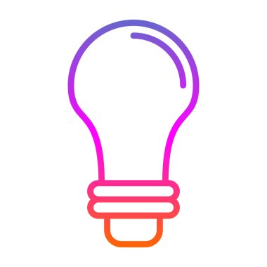 ampul düz simgesi, vektör illüstrasyonu