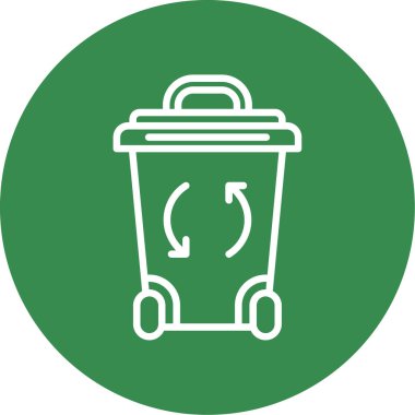 Çöp Kutusu simgesi, vektör illüstrasyonu basit tasarım