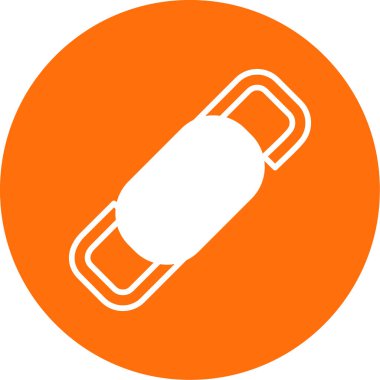 bağlantı vektörü glyph düz simgesi