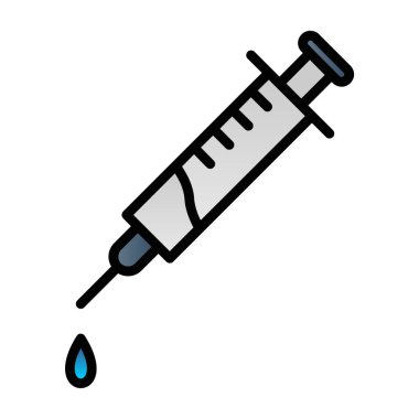 Şırınga. Web simgesi basit illüstrasyon                