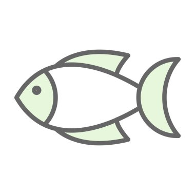 balık simgesi, vektör illüstrasyonu basit tasarım