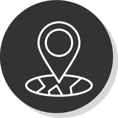 Harita işaretleyici. konum haritası simgesi 