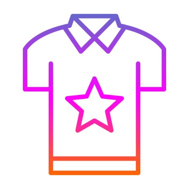 T-Shirt simgesi, basit vektör çizim 