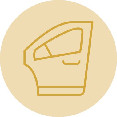 Araba kapısı. Web simgesi basit illüstrasyon