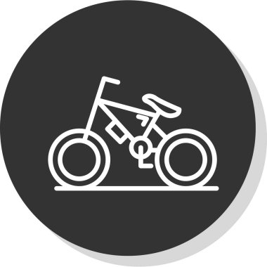 Bisiklet yassı simgesinin vektör illüstrasyonu