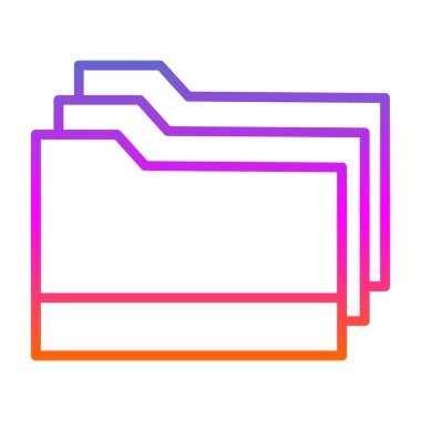 klasör web simgesi, vektör çizim