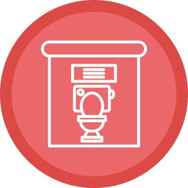Tuvalet. Web simgesi basit illüstrasyon