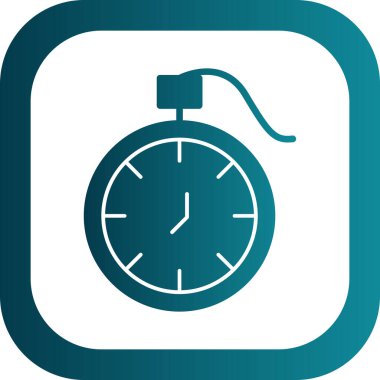 Cep saati simgesi, vektör illüstrasyonu 