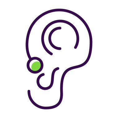 insan kulağının kutsal kişilerin resmi, vektör çizim