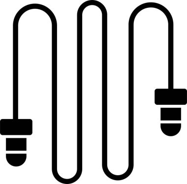 İp atlama ikonu. İzole vektör illüstrasyonu