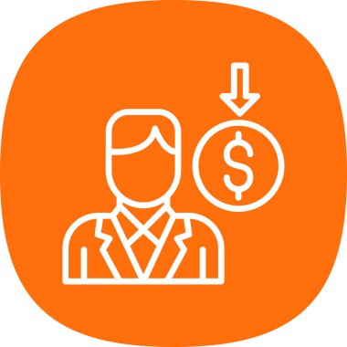 Dolar simgesi. vektör illüstrasyonu