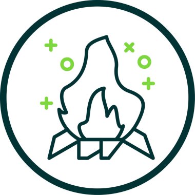 Şenlik ateşi. Web simgesi basit tasarım