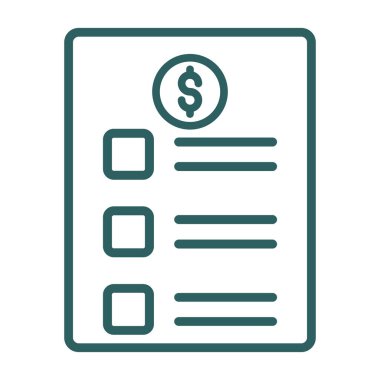 Basit Price listesi simgesi, vektör illüstrasyonu