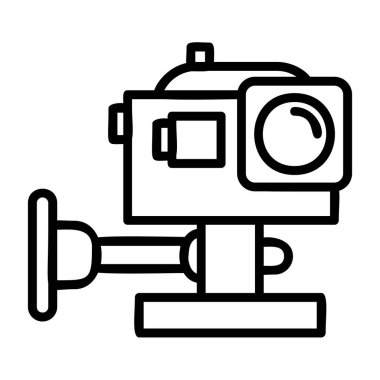 Aksiyon kamerası. Web simgesi basit illüstrasyon