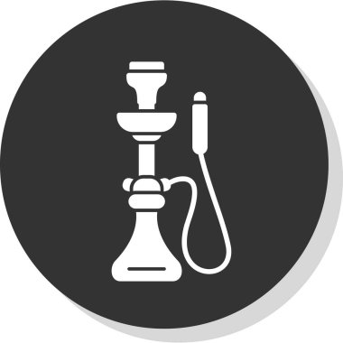 Nargile ikonu. Web için nargile simgesinin basit bir gösterimi