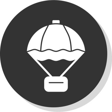 paraşüt ağ simgesi, vektör illüstrasyonu