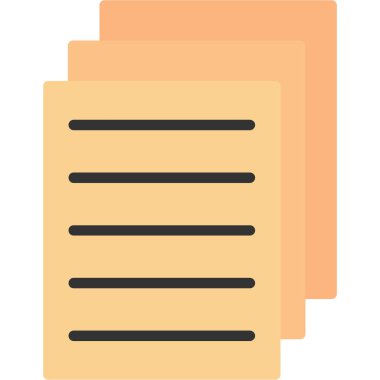 Belge. Web simgesi basit illüstrasyon