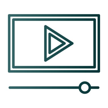 video oynatıcı simgesi, vektör illüstrasyonu 