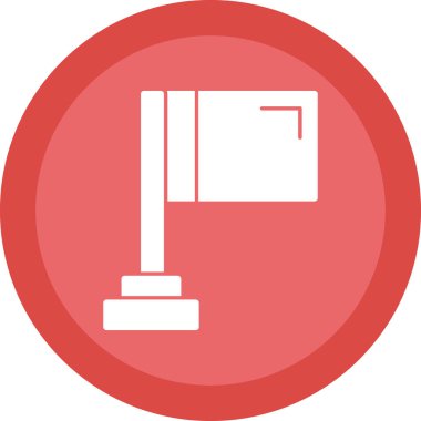 Basit bayrak vektör çizgisi simgesi 