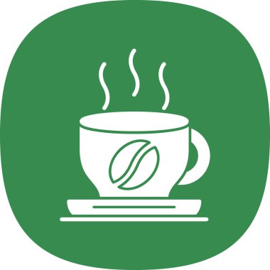 sıcak kahve simgesi, vektör illüstrasyonu