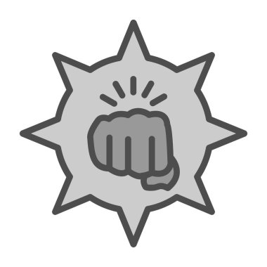 Yumruk. Basit tasarımda simge 