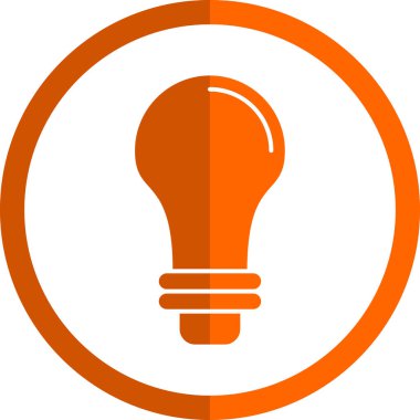 ampul düz simgesi, vektör illüstrasyonu