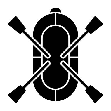 Rafting simgesinin vektör illüstrasyonu 