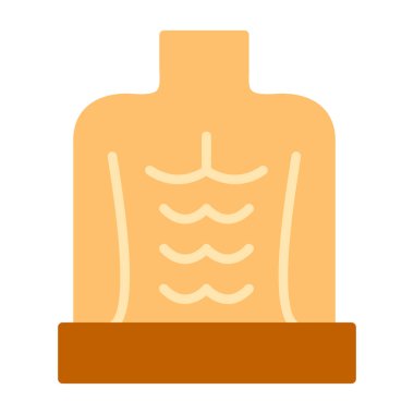 İnsan göğsü. Web simgesi basit illüstrasyon